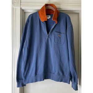 Obey Organic Cotton 1/4 Zip Pullover Hoodie Sweatshirt Men’s L